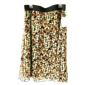 WOMEN’S SKIRT LuLaRoe LOLA SHEER SIZE XL FLORAL NWT
